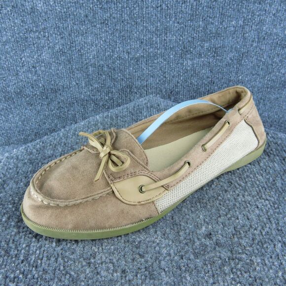 American Eagle Women Boat Shoe Size 11 Medium Brown‎ Fabric Slip On - Picture 1 of 10